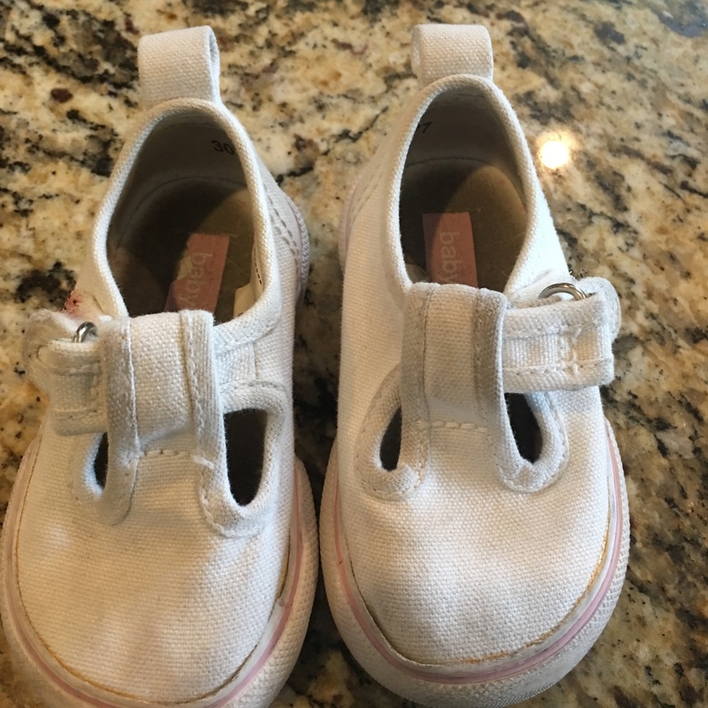 Babygap white toddler shoes.